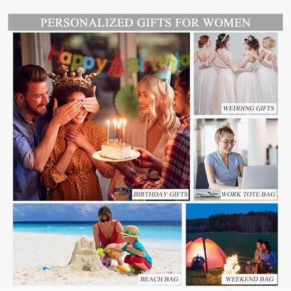 New Monogram "S" Canvas Tote Inside Zipper Pocket Great Gift Personalized Bag - Picture 3 of 6